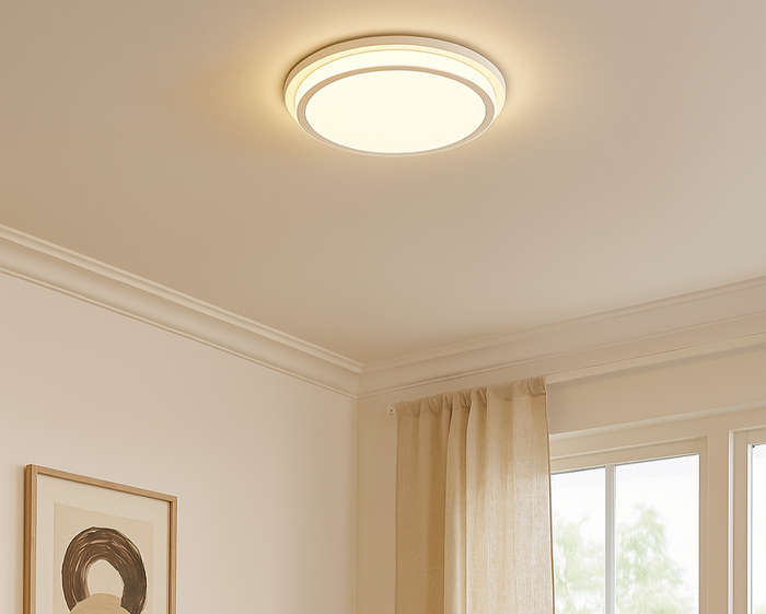 Eurolux Silver LED Ceiling Light Opal Acrylic Diffuser