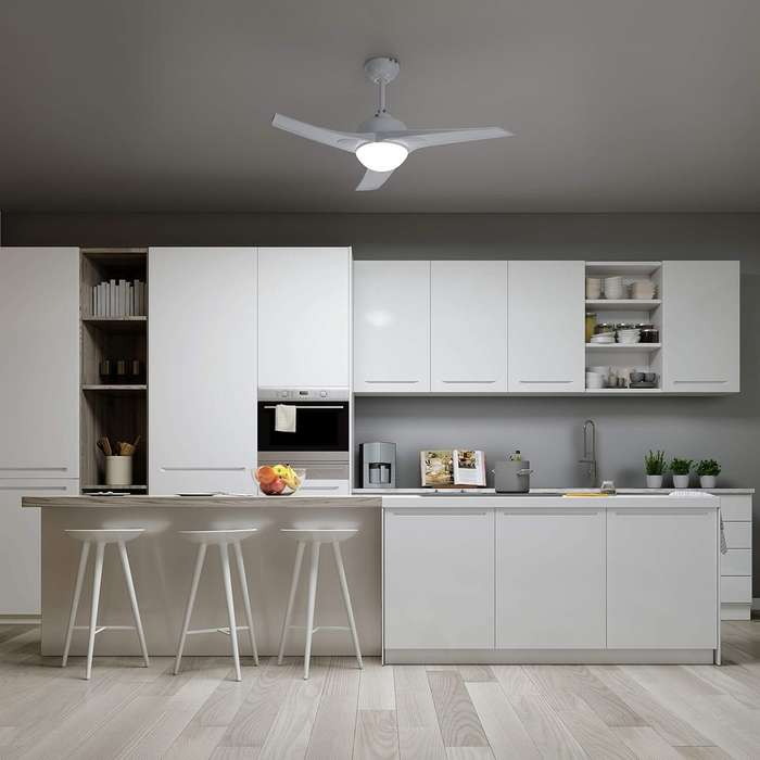 Mach One White Ceiling Fan