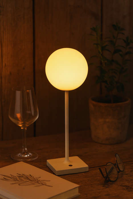 Pop White LED Table Lamp - Rechargeable