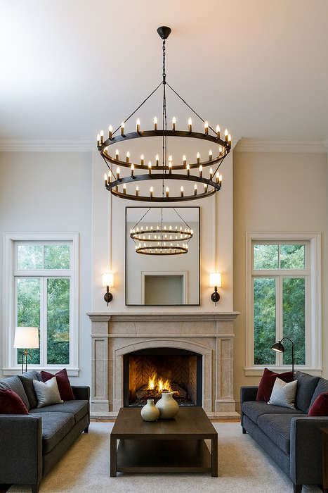 Ranch 2 Tier Chandelier