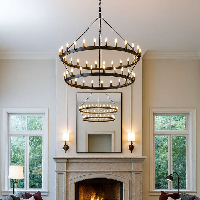 Ranch 2 Tier Chandelier