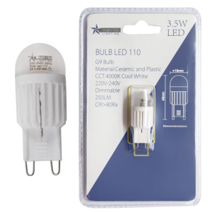 3.5W G9 LED Warm White Dimmable Bulb