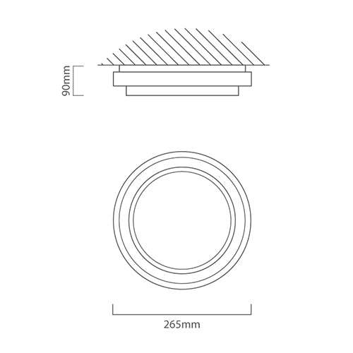 Eurolux Silver LED Ceiling Light Opal Acrylic Diffuser