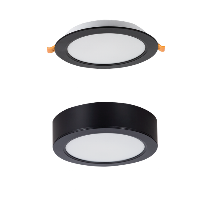 LED Ceiling Fitting Matt Black Ceiling Light - Dual Mount