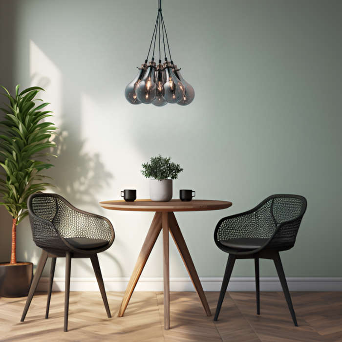 Luciana 5 Light Smoke Grey Pendant
