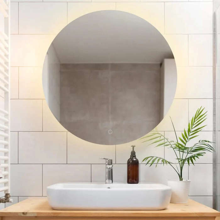 Como Large Frameless LED Mirror - Backlit