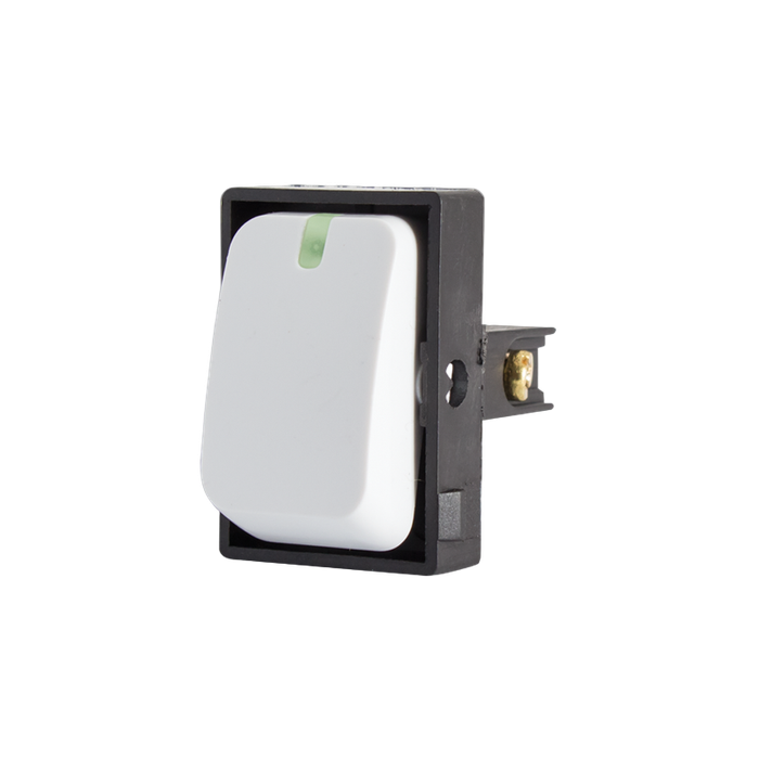 White 1 Lever 2 Way Switch Module