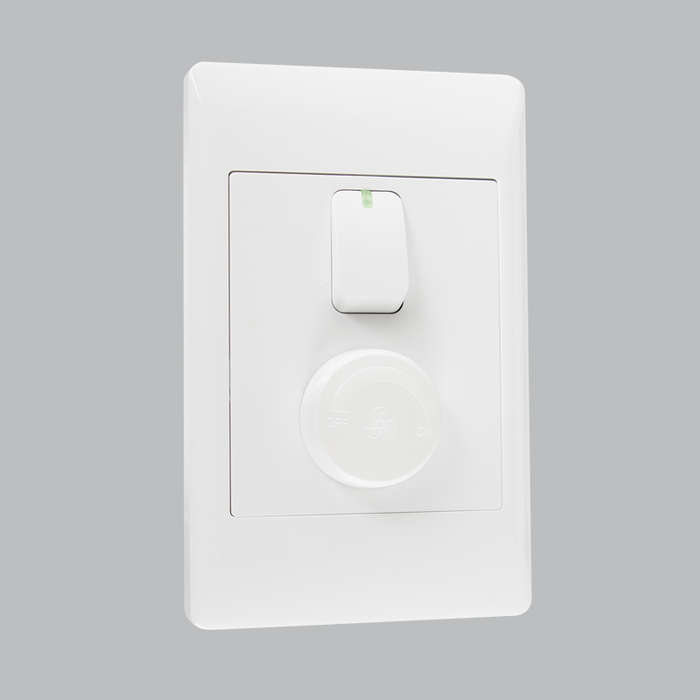 White Fan Speed Control Light Switch