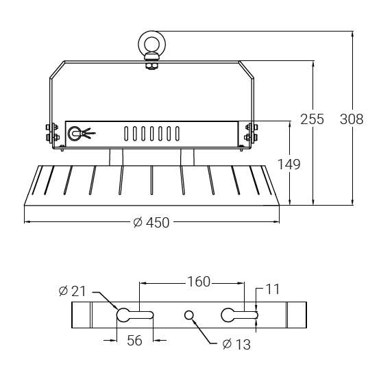 LED High Bay - Raptor 400W 5700K IP65