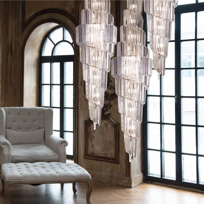 Triangular Crystal Chandelier