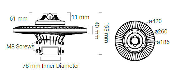 Orbit 120W LED Post Lamp