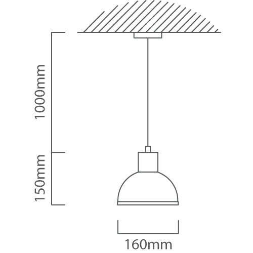 Mesh Pendant Light - Matt Black & Copper