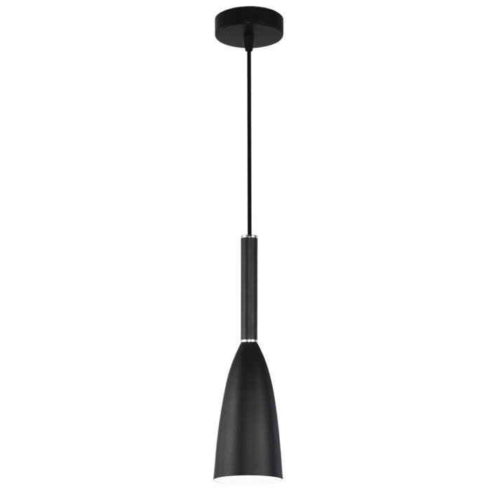 Black Metal Pendant 1 Light
