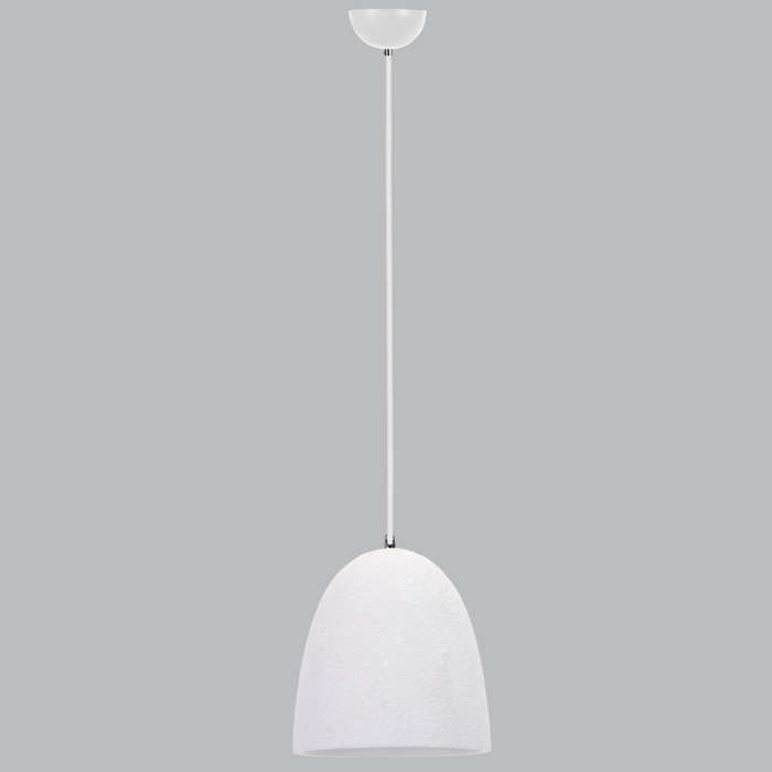 White Metal Pendant Light Ceramic Shade