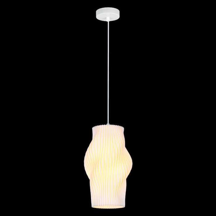 Dahlia 3D Printed White Pendant (Recycled)