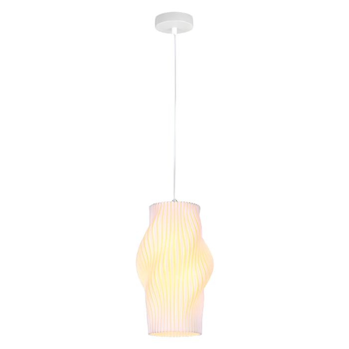 Dahlia 3D Printed White Pendant (Recycled)