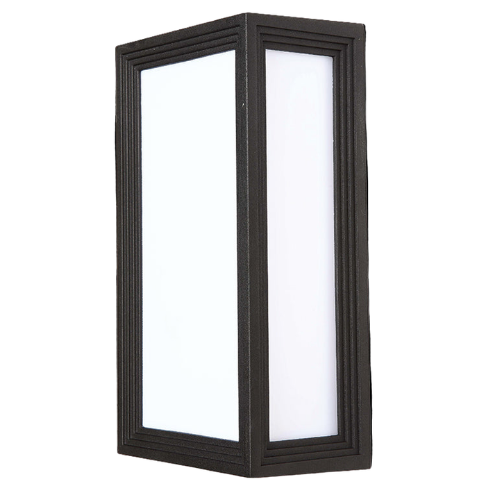 Rectangular Black Outdoor Wall Light IP44