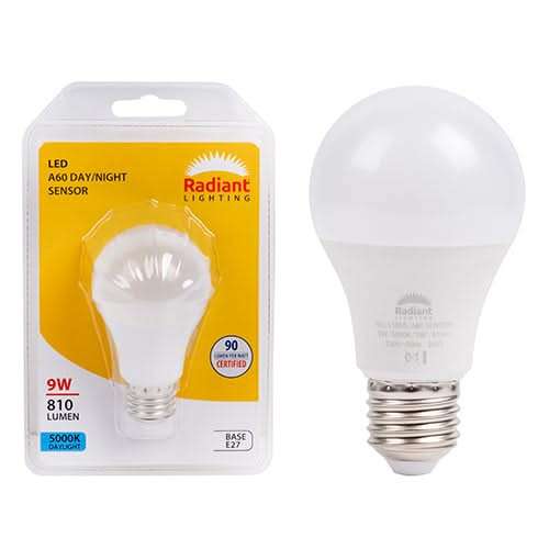A60 Day/Night Sensor 9W LED Globe (5000K)