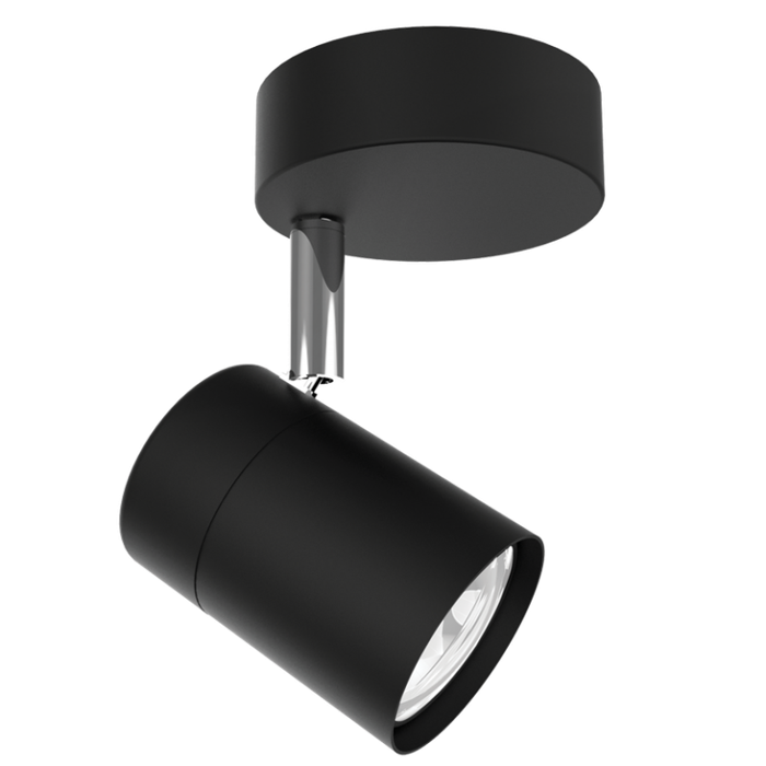 Sezela 1 Light Matt Black Chrome Spotlight