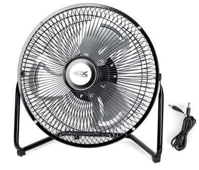 12V Black Floor Fan