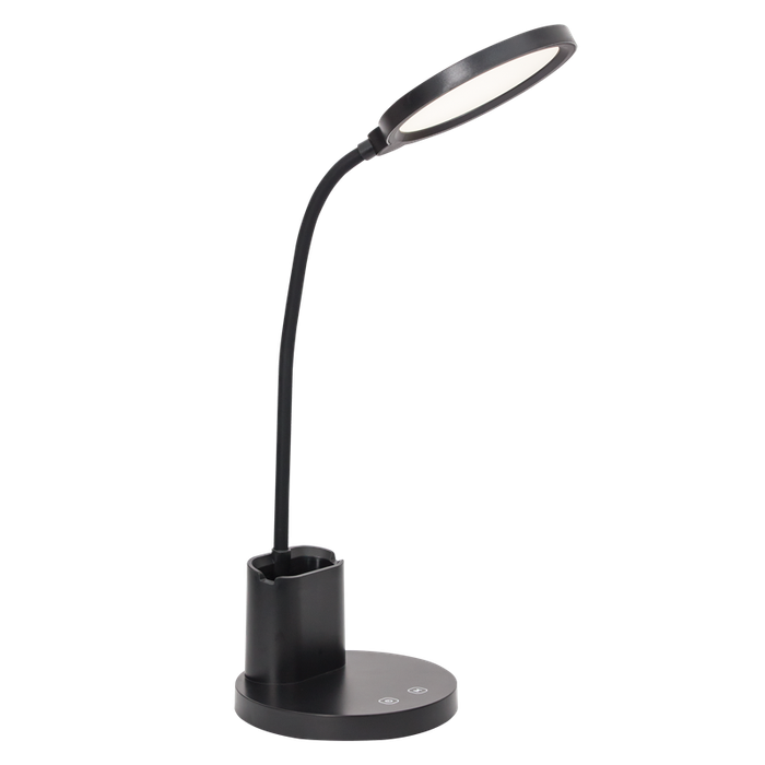 Black LED Table Lamp Dimmable Rechargeable IP20