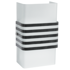 White & Black Striped Indoor Wall Light