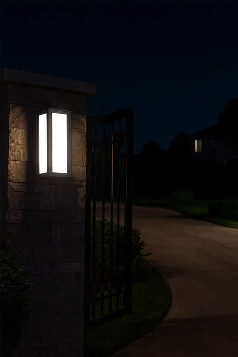 Dark Grey Rectangular Bulkhead Outdoor Wall Light IP44
