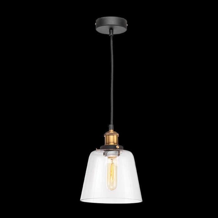Antique Brass Glass Pendant Light