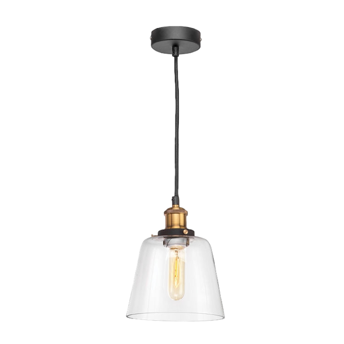 Antique Brass Glass Pendant Light