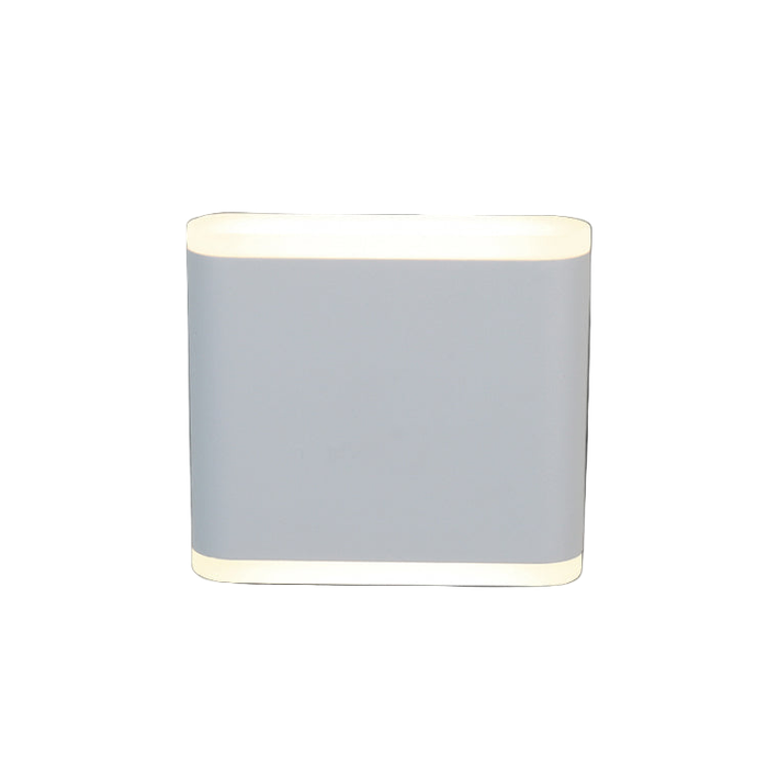 Matt White LED Wall Light IP54 Warm White