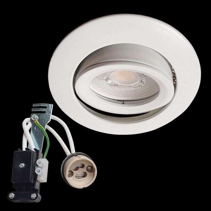 Oliver White Downlight Tilt - Die-Cast Aluminium