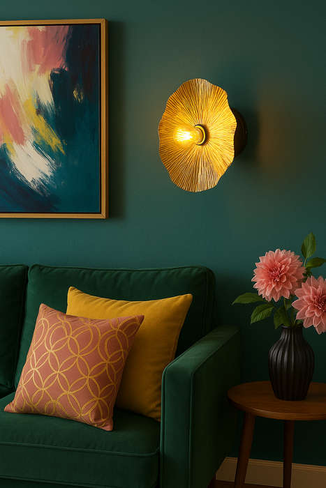 Sophie Gold and Black Wall Light