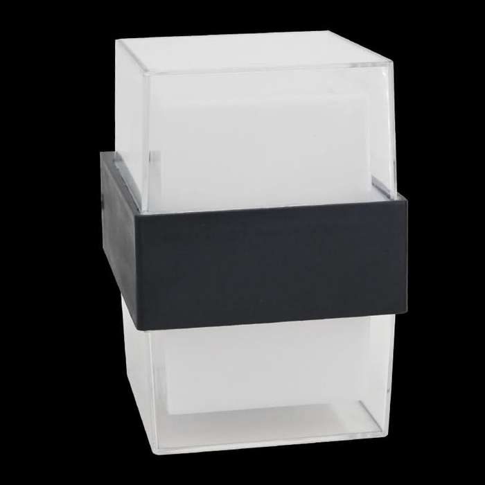 Warm White Black LED Wall Light Up Down IP44