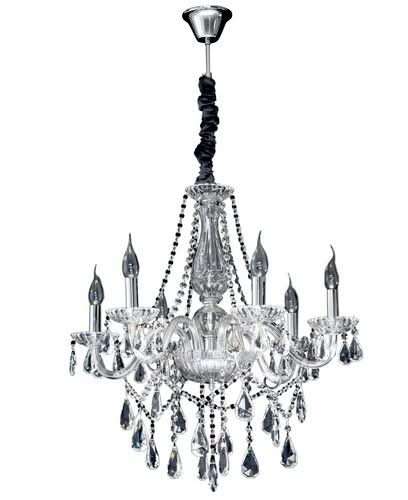 6 Arm K9 Crystal Chandelier