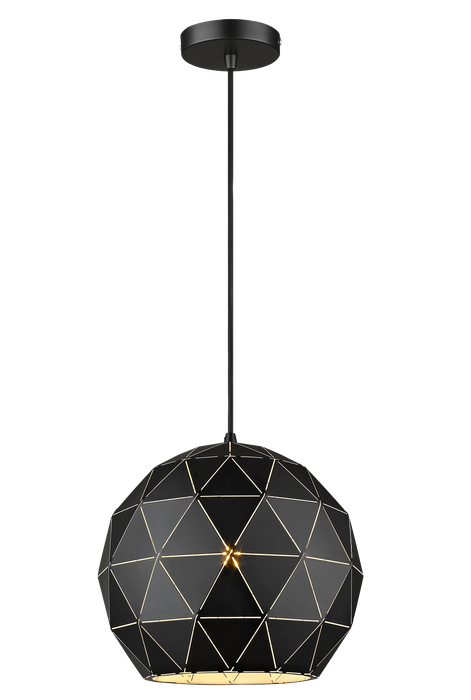 Black Laser Cut Pendant Light Medium