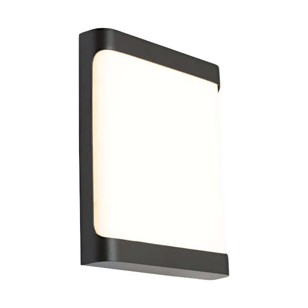 Coastal Black LED Outdoor Wall Light - IP54 Warm White