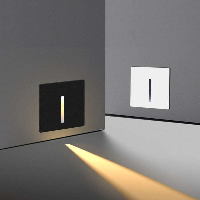 Slit Black LED Square Footlight Outdoor