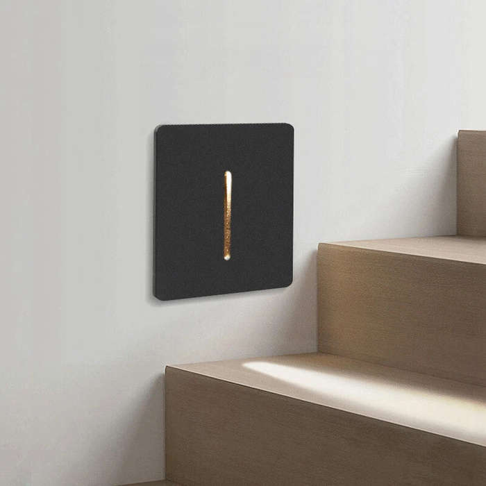 Slit Black LED Square Footlight Outdoor