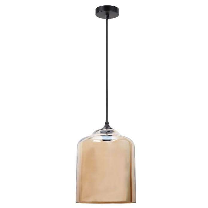 Amber Bell Jar Glass Pendant