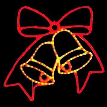 LED Christmas Lights - Bowtie Bells Motif