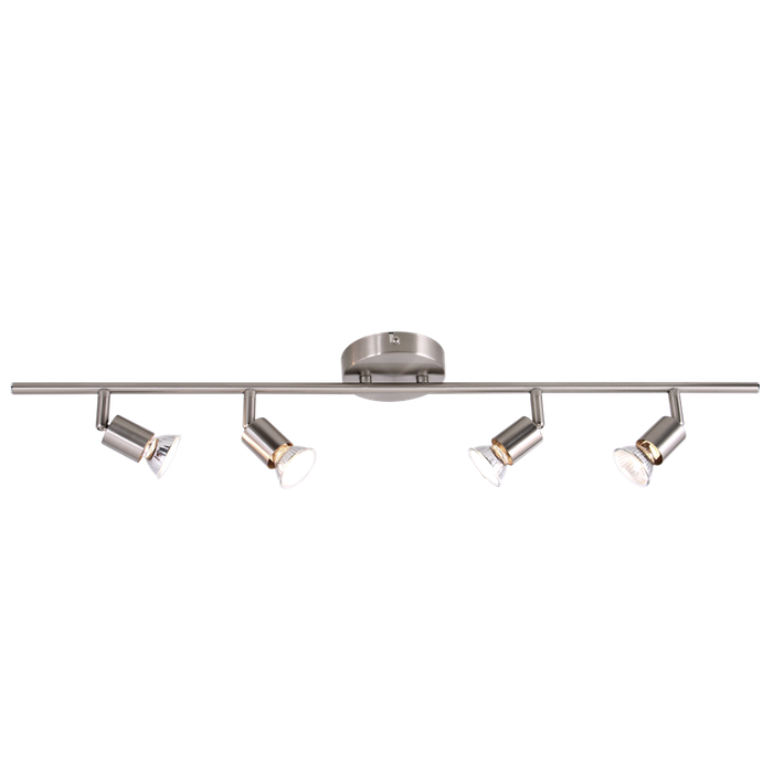 4 Light Satin Chrome Ceiling Spotlight