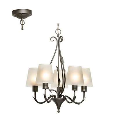 Arum 5 Light Charcoal Chandelier