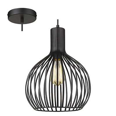 Bela-Bela Black Grid Pendant