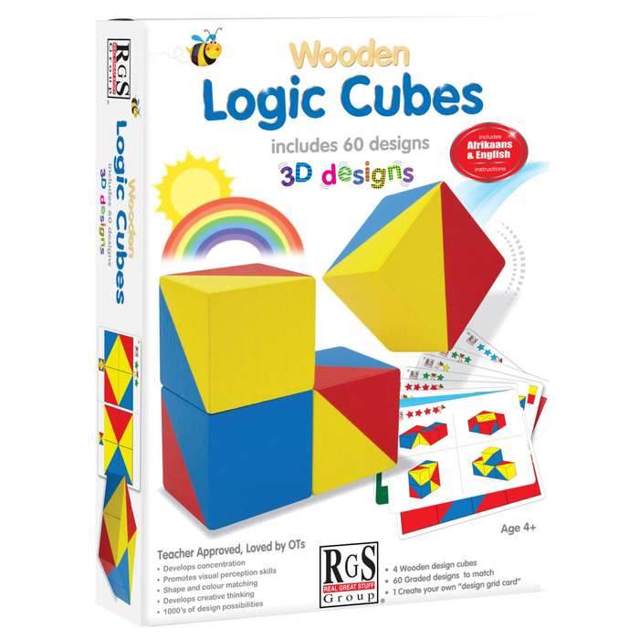 Design Cubes Wooden 4pc (60 x designs)(Logic Cubes)