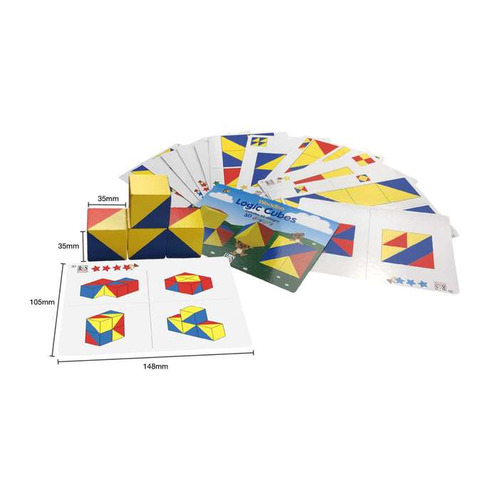 Design Cubes Wooden 4pc (60 x designs)(Logic Cubes)