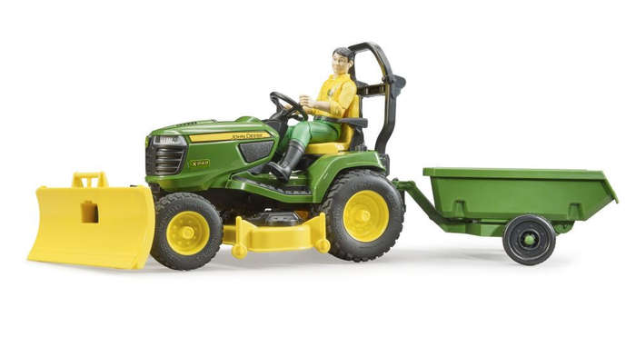 John Deere Lawn Tractor with Trailer Bruder