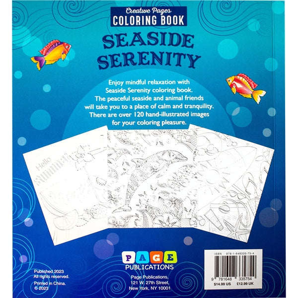 Adult Colouring Book - Seaside Serenity