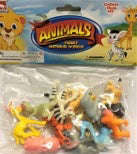 Wild Cartoon Animals 12pc
