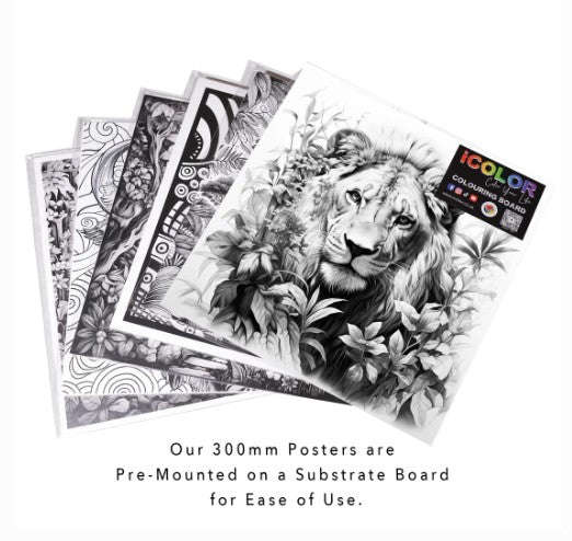 Fine Art - Leafy Lion 300 x 300mm Board