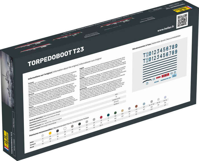Torpedoboot T23 1939 (scale 1 : 400) (Heller)